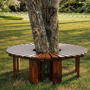 <span class=keywords><strong>Banc</strong></span> d'extérieur et chaise de parc en bois anti-corrosion moderne, modèle 108 – Sièges de loisirs longs pour cour et jardin - Product Image 1