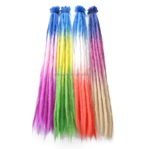 Extensions de Cheveux Afro Synthétiques Doux Dreadlocks Tresses au Crochet Extensions de Dreadlock Artificiels Vente à Bon Marché