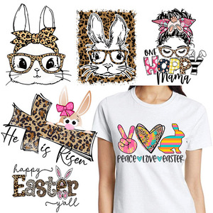 Transferencias Termoadhesivas al por Mayor para Ropa de Pascua, Transferencias Termoadhesivas para Camisetas <span class=keywords><strong>con</strong></span> Impresión Serigráfica - Product Image 2