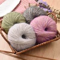 Fil à crocheter fantaisie épais en mélange mohair et acrylique, écologique, doux et moelleux, pour écharpes, bonnets, tricot, tufting et tissu de rembourrage brut