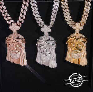 Colgante de Jesús con Diamantes VVS de Laboratorio Personalizado - Joyería Hip Hop de Oro de 9K-18K con Certificación de Probador de Diamantes - Product Image 4