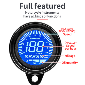 थोक गर्म बिक्री 7 रंग वापस स्पीडोमीटर एलसीडी ओडोमीटर ईंधन गेज के लिए Rpm मीटर डिजिटल टैकोमीटर मोटरसाइकिल - Product Image 3