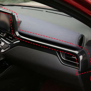อุปกรณ์ตกแต่งภายในรถยนต์ ABS ของแท้ OEM เหมาะสำหรับ Toyota 2018 C-HR คาร์บอนไฟเบอร์ แผงหน้าปัด แถบตกแต่ง - Product Image 3