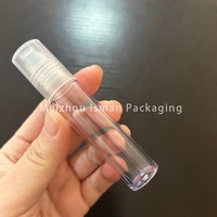 ISMAN Prêt à expédier – Flacon roll-on rond transparent en plastique de 7 ml, vide, pour huiles essentielles et parfums – Vente en gros directe usine