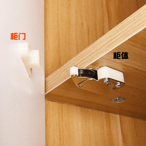 Elephant Trunk Hook Rebound Device 24.8x23.4x29.3mm Nickel Plated Self <b>Locking</b> <b>Cabinet</b> Door Hardware Minimalist Design - Product Image 2