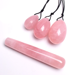 Trứng Yoni thạch anh hồng tự nhiên, dụng cụ tập Kegel, kích thước lớn, trung bình, nhỏ, 3 kích cỡ, trứng pha lê cho nữ, bộ trứng thạch anh hồng - Product Image 6
