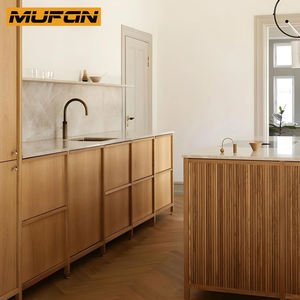 Gabinetes de cocina de estilo japonés de madera maciza de roble blanco, Muebles personalizados, juegos completos, gabinetes de cocina, diseños gratuitos - Product Image 2