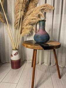 Best Selling Handcrafted Resin Inlay Dining <b>Table</b> Solid Wood Base Durable Finish for Commercial Use At Export Quality - Product Image 5