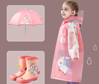 Nouveaux imperméables de haute qualité pour enfants, garçons, filles, enfants en bas âge, bottes, parapluies, imperméables pour enfants