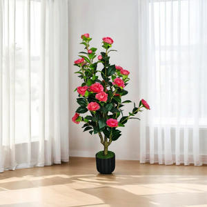 Arbre artificiel personnalisable en gros, simulation bionique de plantes vertes, paysage de roses et de camélias artificiels - Product Image 3