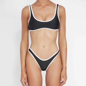 2025 nouvelle tendance noir et <span class=keywords><strong>blanc</strong></span> bord couleur bloc maillots <span class=keywords><strong>de</strong></span> <span class=keywords><strong>bain</strong></span> maillots <span class=keywords><strong>de</strong></span> <span class=keywords><strong>bain</strong></span> encolure dégagée <span class=keywords><strong>Push</strong></span> <span class=keywords><strong>up</strong></span> Bikini Tankini <span class=keywords><strong>maillot</strong></span> <span class=keywords><strong>de</strong></span> <span class=keywords><strong>bain</strong></span> femmes - Product Image 1