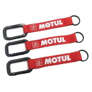 Ontwerp Uw Eigen Logo Groothandel Polyester Gepersonaliseerde Custom Stof Afdrukken Lanyard Sleutelhangers