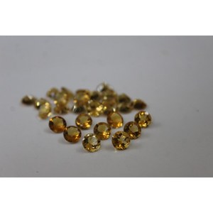 Piedra Preciosa Natural de Citrino de 2 mm, 0.034 Ct, Color Dorado, Corte Brillante Redondo, Rellena de Fracturas, para Joyería - Product Image 2
