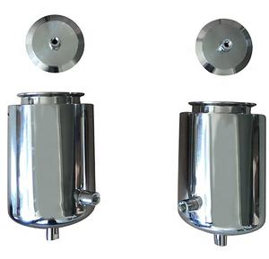 Extractor de tanques de solvente con doble camisa, Base de colección, caja de madera de acero inoxidable, accesorios de tubería sanitaria redondos de soldadura de 1 pieza - Product Image 6