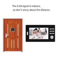 Visionneuse de porte numérique sans fil avec caméra grand Angle 140 degrés Batterie de vision nocturne pour la sécurité domestique 7 pouces 2.4ghz