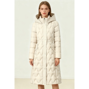 Abrigo Largo Holgado de Algodón con Capucha y Cintura Definida para <span class=keywords><strong>Mujer</strong></span>, Nuevo Modelo de Invierno, a la Moda - Product Image 1