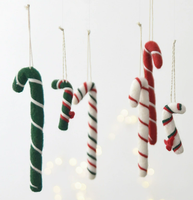 Décorations de Noël en feutre en forme de mini-bâtonnet, pendentifs mignons pour sapin de Noël, décorations de Noël pour la maison et les fêtes