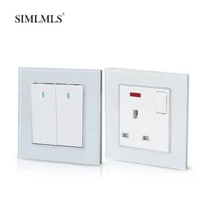 High Quality Push Button Switch For A Wide Range Of Uses Simple 2 Gang1Way 16A Wall Switch Glass Power Switch
