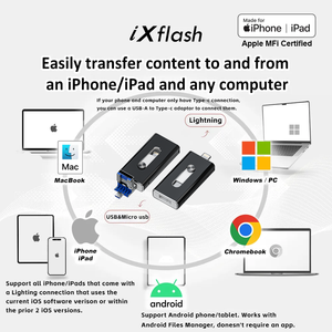 Unidad Flash USB 3.0 de Alta Velocidad Tres en Uno, 64G/128G/256G, Metálica, Compatible con Micro USB para Android/<span class=keywords><strong>iOS</strong></span>/PC, Marca 10000, 1 Año de Garantía - Product Image 4