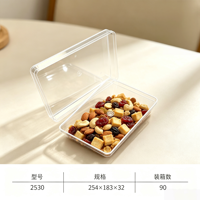 Boîte à gâteau carrée en plastique transparente jetable Wanherong, boîte à biscuits, boîte à tiramisu pour l'emballage de nourriture, de pain, de chocolat