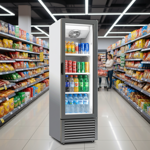 Réfrigérateur commercial vertical à porte vitrée simple de 265 L, haute température et humidité, pour boissons - Product Image 3