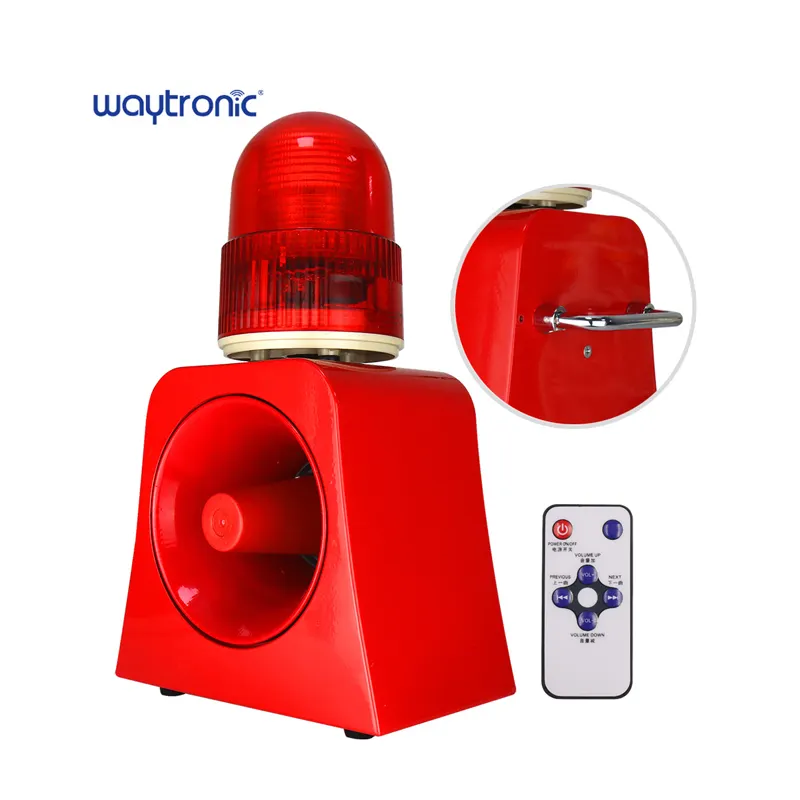 Draagbare Outdoor Toren Baken Sirene Bouwplaats Flash Waarschuwingslampje Veiligheid Sound Alert Met Battery Operated