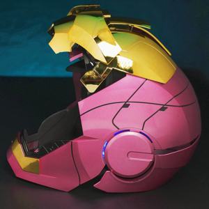 <span class=keywords><strong>Masque</strong></span> <span class=keywords><strong>Iron</strong></span> <span class=keywords><strong>Man</strong></span> MK5 en or rose Jarvis, contrôle vocal électrique, portable, nouveau modèle 2026 - Product Image 5