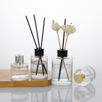 Bouteille diffuseur de parfum en verre rond de haute qualité, 30 ml, 50 ml, 100 ml, 120 ml, 150 ml, 200 ml, avec bouchon à vis, couleur et logo personnalisés