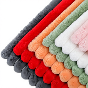 Vải nhung dệt jacquard sọc dọc lông thỏ khổ lớn 35mm, 650g, dùng cho nội thất ô tô, gối, giày, mũ - Product Image 1