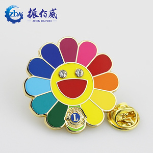 Oferta Especial: Broche Personalizado de Metal con Logotipo de Club León, Diseño Girasol, Bañado en Oro, Esmalte Duro 3D para Insignia - Product Image 3