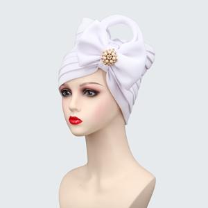 F0012 Turban Couvre-chef Torsadé Plissé Headwrap Beanie Hat Femmes Chemo Beanie Hat - Product Image 1