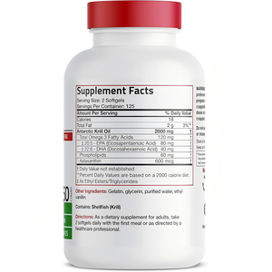 <span class=keywords><strong>Huile</strong></span> <span class=keywords><strong>de</strong></span> Krill Antarktique en Gélules Molles 2000mg, Riche en Oméga-<span class=keywords><strong>3</strong></span> EPA/DHA et Astaxanthine, Favorise la Santé Cardiaque et Cérébrale - Product Image 4