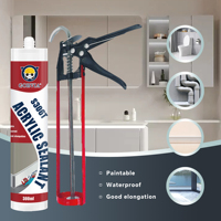 GORVIA S306 300ml Mastic acrylique imperméable pour fissures murales, rebords de fenêtre, cadres de portes, joints de carrelage, utilisation en cuisine et salle de bain