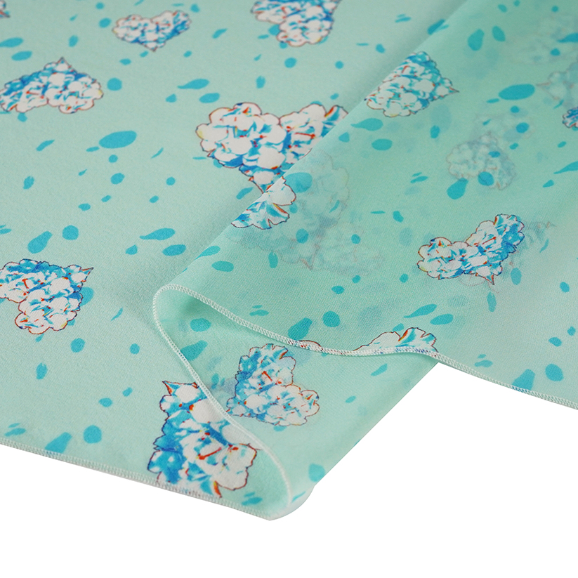 100% silk satin customized digital printing special pattern silk chiffon satin