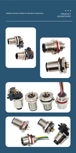 IP67 M5กันน้ำวงกลม M9 M12 M16 M23 NMEA2000ขั้วต่อ3 4 5 6 8 12พินคอนเนคเตอร์ Cat6ตัวเมีย - Product Image 4