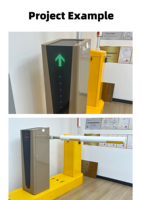 Barrière Automatique Sans Balais 24V en Gros d'Usine avec Télécommande Or Champagne, Barrière Sans Balais DC