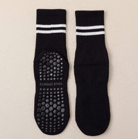 Chaussettes antidérapantes personnalisées avec logo, chaussettes de yoga et de pilates à compression, en spandex/nylon, pour adultes/enfants, printemps/automne