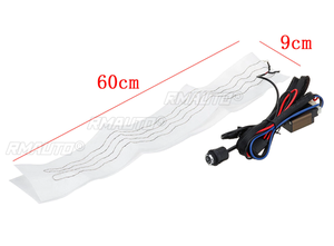 <b>12V</b> Heated Car Steering Wheel Kit Carbon Fiber Pad With 6 Led Shift <b>Switch</b> - Product Image 2