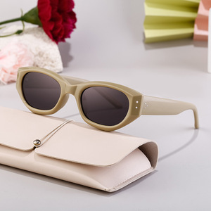 Lunettes de soleil polarisées œil de chat Dl-28203 pour femmes, verres TAC UV400, monture TR, style urbain tendance, protection solaire - Product Image 1