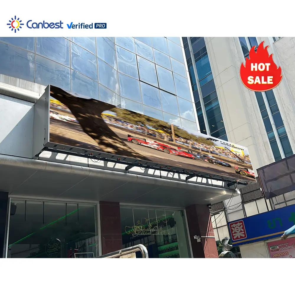 Tablero de visualización Led comercial P10 96*96 para exteriores, señalización de pantalla para publicidad en la azotea, Panel SMD P5 de esquina, precio de Publicidad Led