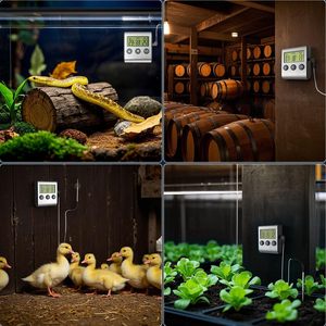 Termómetro Digital para Carne con Microondas, Cocina y Parrilla, Termómetro para Horno con Reloj y Temporizador, Material Plástico para Horno Ahumador - Product Image 4