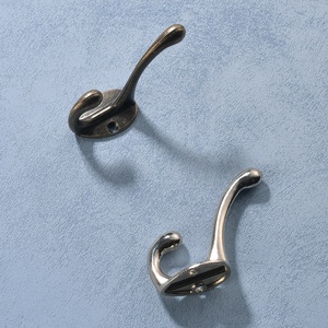 Heavy-duty Modern Entrance Zinc Alloy <strong>Wall</strong> <strong>Hook</strong> with 2 <strong>Hooks</strong> for Hanging Towels Clothes &amp; <strong>Keys</strong>-Multifunctional Design - Product Image 2
