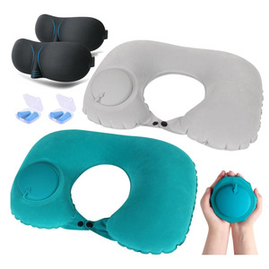 IStapromo Gifts Traveling Inflatable Neck <b>Pillow</b> with Pump Air Inflatable Travel NeckPillow Inflatable TravelPillow for Airplane - Product Image 2
