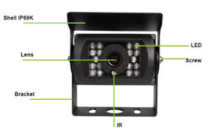 Ister 7 אינץ 'מעמד הר מכונית מסך הפוך צג הפוך + 18 אינפרא אדום מצלמה גיבוי מכונית * 2 - Product Image 5