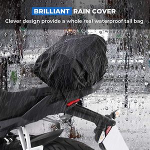 Sac de moto extensible 22L-34L, sac de selle arrière de moto à double usage avec housse de pluie imperméable, sac de queue de moto - Product Image 6