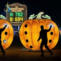 Lanterne de festival géante interactive en forme de citrouille de Halloween pour la décoration de stand photo de vacances