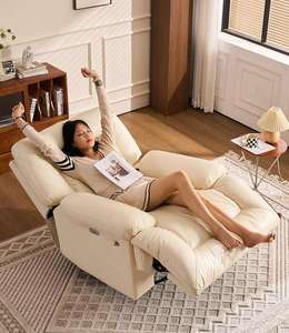 Fauteuil inclinable électrique individuel pour petits espaces, canapé multifonctionnel pour salon avec rembourrage en éponge pour appartement et villa - Product Image 4
