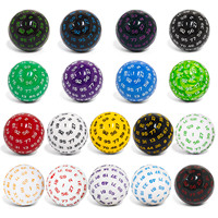 Vente en gros de dés DND multi-faces, couleur personnalisée, dés polyédriques à 100 faces en acrylique, logo RPG pour le jeu Dungeons and Dragons, cadeau