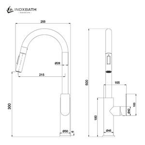 <span class=keywords><strong>Robinet</strong></span> de cuisine monocommande en acier inoxydable 304 de qualité commerciale, robuste, à arc élevé - Product Image 4
