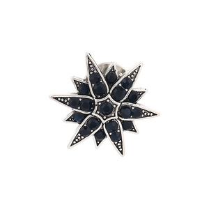 Broche Étoile Rétro Européenne et Américaine en Alliage de Zinc, Sertie de Griffes, 2,5x2,5cm, Accessoire de Mode pour Fête - Product Image 5